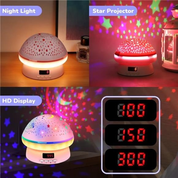 Toys for 3-8 Year Old Girls Boys, Timer Rotation Star Night Light Projector Kids - Picture 4 of 6